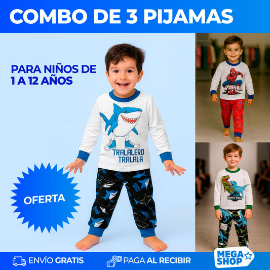 3 PIJAMAS NIÑO